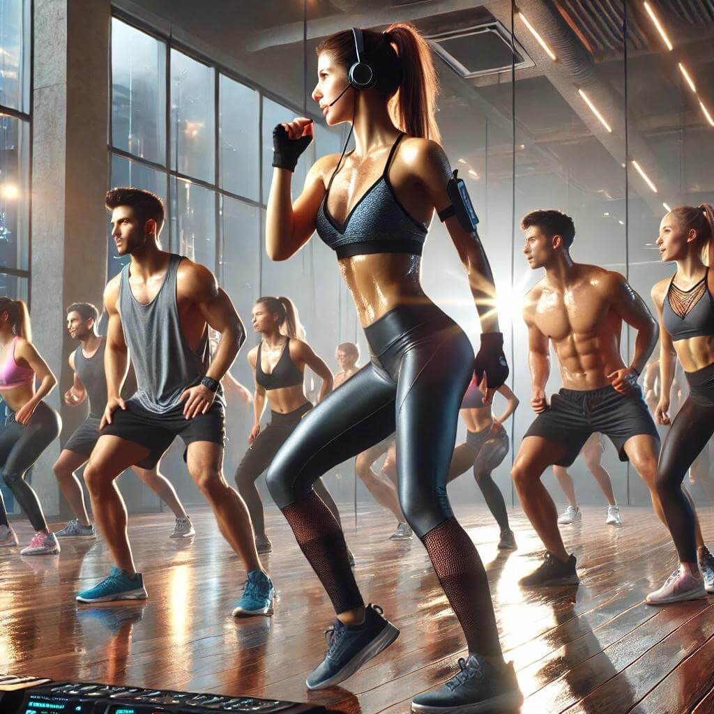 Monitor de fitness Acondicionamiento Físico en Grupo con Soporte Musical